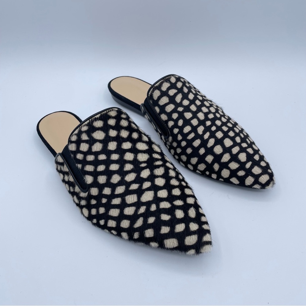 Jenni Kayne Honey Giraffe Mules 7 Black & Natural